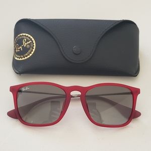 NEW Ray-Ban Chris Red Nylon Unisex Sunglasses